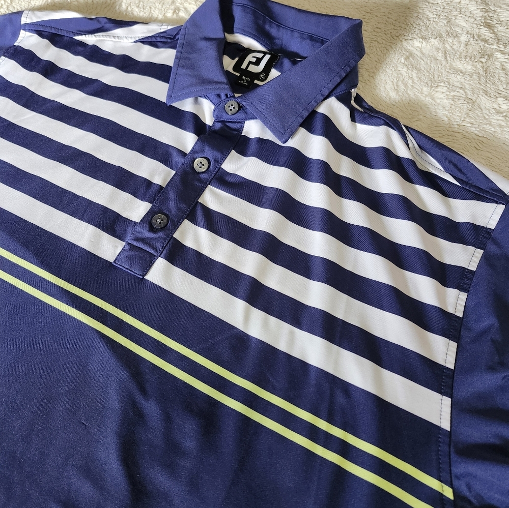Footjoy Polo Shirt XL Blue Striped